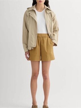 Everlane Elastic-Waist Oak Brown Shorts